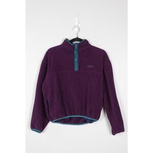 90's L.L. Bean Quarter Button Up Fleece Sweater
